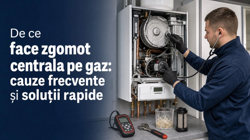 De ce face zgomot centrala termică pe gaz? Cauze, verificări și când trebuie chemat service-ul