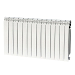 Calorifer din aluminiu Global Vox Extra 600 cu 14 elementi, inaltime interax 600 mm, putere 2436 W, 10 ani garantie