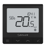 Termostat Salus Quantum SQ610 pentru sistemul IT600, ambient, montaj in doza - negru